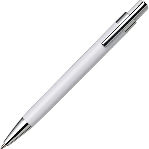 Kugelschreiber Aus Kunststoff Jarod , weiss, Plastik, Metall, , Bild 2