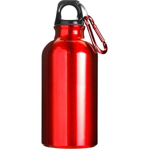 Trinkflasche Aus Aluminium Santiago , rot, Aluminium, Plastik, Metall, PP, , Bild 1