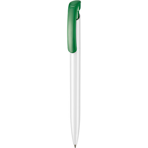 Kugelschreiber CLEAR SHINY , Ritter-Pen, minz-grün/weiß, ABS-Kunststoff, 14,80cm (Länge), Bild 1