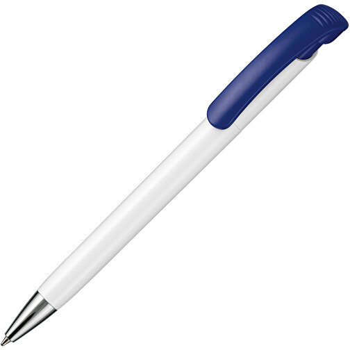Kugelschreiber BONITA , Ritter-Pen, nachtblau/weiss, ABS-Kunststoff, 14,80cm (Länge), Bild 2