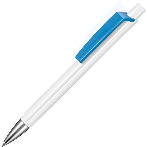 Kugelschreiber TRI-STAR , Ritter-Pen, himmelblau/weiß, ABS-Kunststoff, 14,00cm (Länge), Bild 2