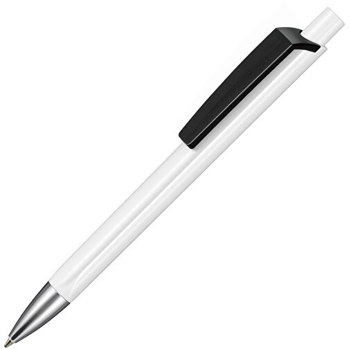 Kugelschreiber TRI-STAR , Ritter-Pen, schwarz/weiss, ABS-Kunststoff, 14,00cm (Länge), Bild 2
