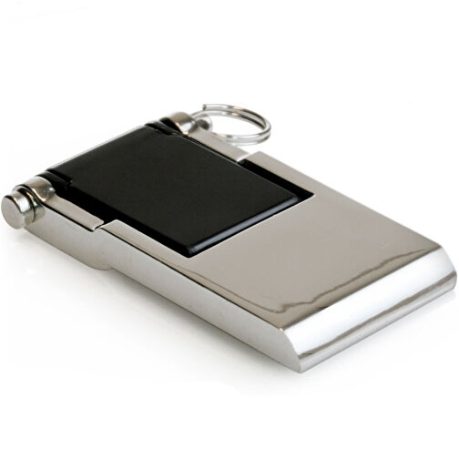 USB-Stick TINY 2GB , Promo Effects MB , silber / schwarz MB , 2 GB , Zinklegierung MB , 3 - 10 MB/s MB , 3,00cm x 0,40cm x 1,60cm (Länge x Höhe x Breite), Bild 2