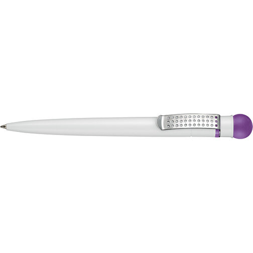 Kugelschreiber SATELLITE , Ritter-Pen, violett/weiß, ABS-Kunststoff, 14,60cm (Länge), Bild 3