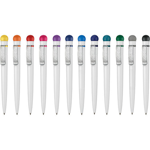 Kugelschreiber SATELLITE , Ritter-Pen, violett/weiß, ABS-Kunststoff, 14,60cm (Länge), Bild 4