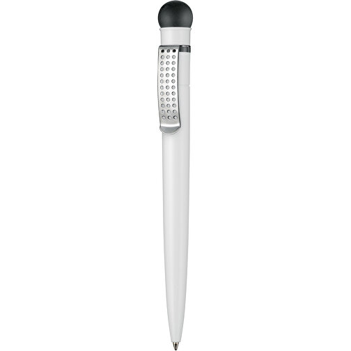 Kugelschreiber SATELLITE , Ritter-Pen, schwarz/weiss, ABS-Kunststoff, 14,60cm (Länge), Bild 1