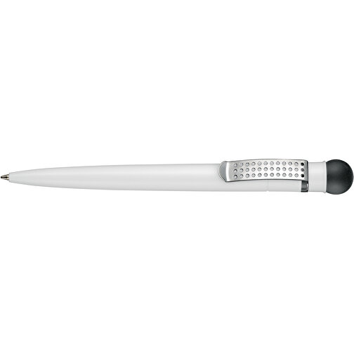 Kugelschreiber SATELLITE , Ritter-Pen, schwarz/weiß, ABS-Kunststoff, 14,60cm (Länge), Bild 3