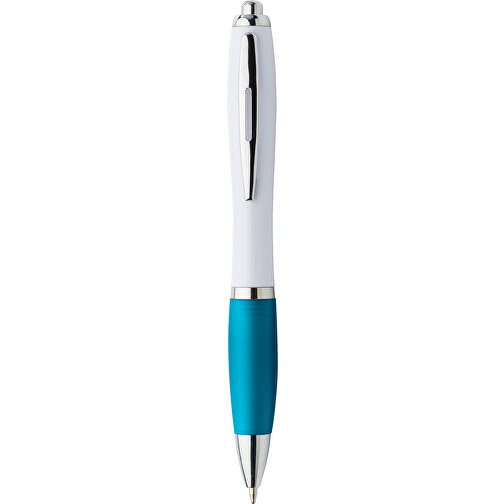 Kugelschreiber Aus Kunststoff Swansea , hellblau, ABS, Plastik, Metall, 14,20cm (Höhe), Bild 1
