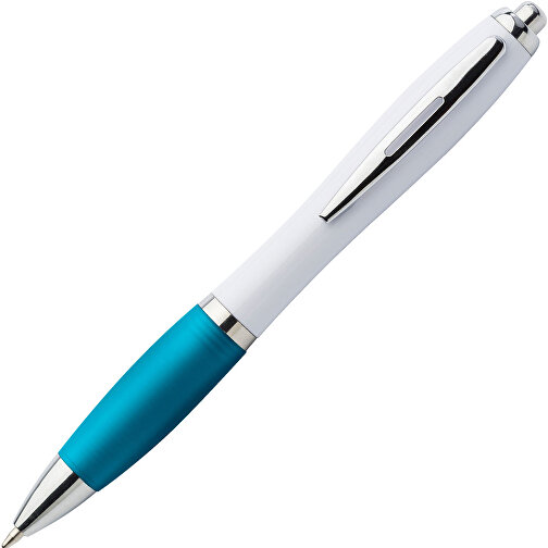 Kugelschreiber Aus Kunststoff Swansea , hellblau, ABS, Plastik, Metall, 14,20cm (Höhe), Bild 2