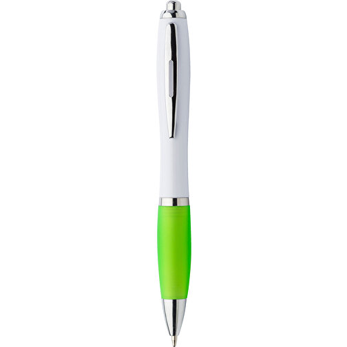 Kugelschreiber Aus Kunststoff Swansea , limettengrün, ABS, Plastik, Metall, 14,20cm (Höhe), Bild 1