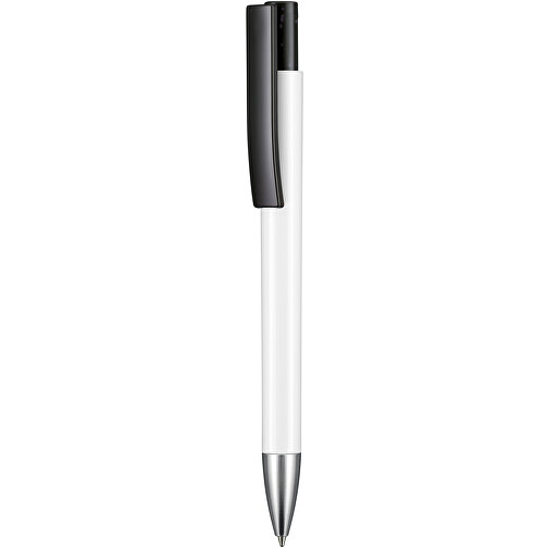 Kugelschreiber STRATOS , Ritter-Pen, schwarz/weiß, ABS-Kunststoff, 14,50cm (Länge), Bild 1