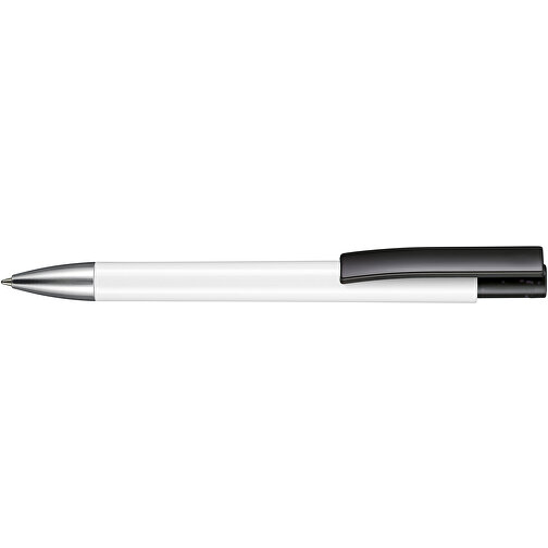 Kugelschreiber STRATOS , Ritter-Pen, schwarz/weiss, ABS-Kunststoff, 14,50cm (Länge), Bild 3