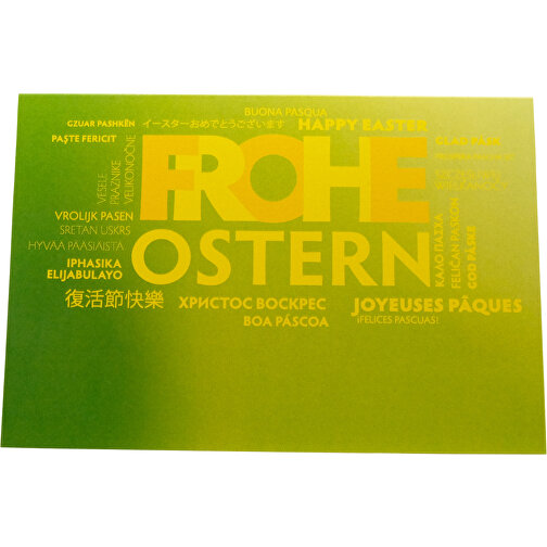Ostergrüsse , grün, Papier,  Filz, 14,80cm x 10,50cm (Länge x Breite), Bild 1