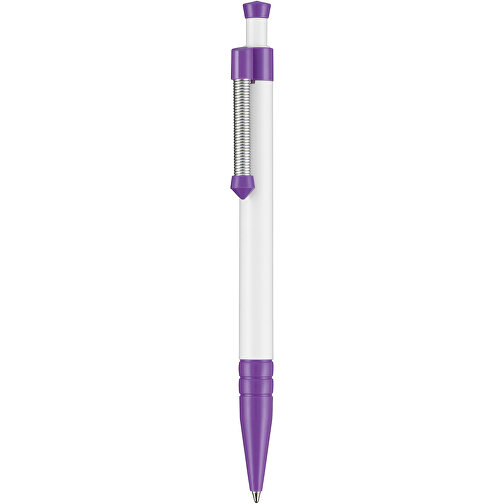 Kugelschreiber SPRING , Ritter-Pen, violett/weiss, ABS-Kunststoff, 14,10cm (Länge), Bild 1