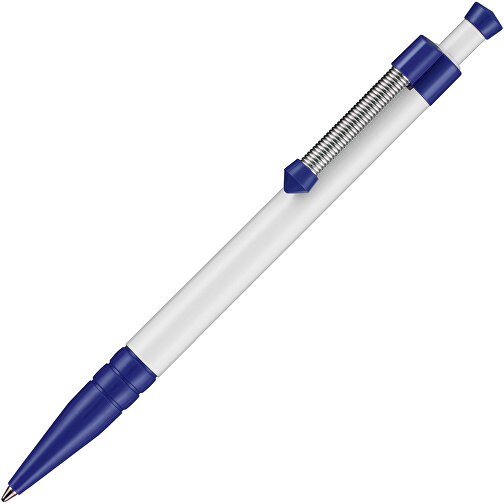 Kugelschreiber SPRING , Ritter-Pen, nachtblau/weiß, ABS-Kunststoff, 14,10cm (Länge), Bild 2