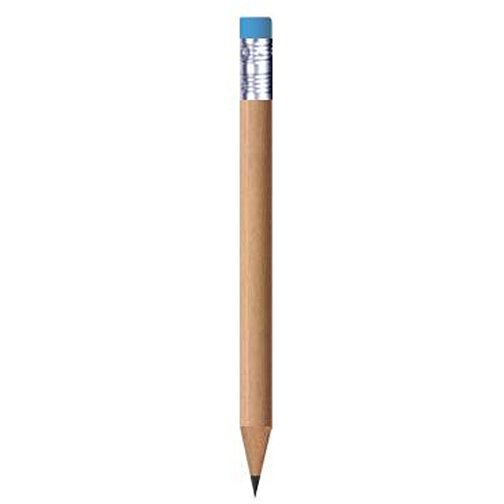 Bleistift, Natur, Rund, Mit Radierer, Kurz , rosa, Holz, 9,50cm x 0,70cm x 0,70cm (Länge x Höhe x Breite), Bild 1