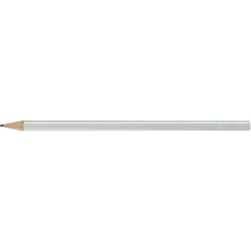 Bleistift, Lackiert, Rund , weiß, Holz, 17,50cm x 0,70cm x 0,70cm (Länge x Höhe x Breite), Bild 3