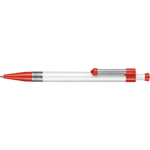 Kugelschreiber Spring SP , Ritter-Pen, signalrot/weiss, ABS-Kunststoff, 14,10cm (Länge), Bild 3
