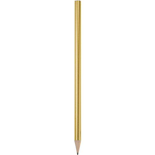 Bleistift, Lackiert, Rund , gold, Holz, 17,50cm x 0,70cm x 0,70cm (Länge x Höhe x Breite), Bild 1