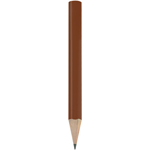 Bleistift, Lackiert, Rund, Kurz , braun, Holz, 8,50cm x 0,70cm x 0,70cm (Länge x Höhe x Breite), Bild 1