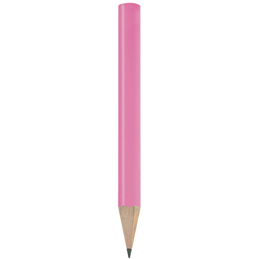 Bleistift, Lackiert, Rund, Kurz , rosé, Holz, 8,50cm x 0,70cm x 0,70cm (Länge x Höhe x Breite), Bild 1