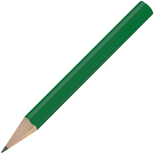 Bleistift, Lackiert, Rund, Kurz , grün, Holz, 8,50cm x 0,70cm x 0,70cm (Länge x Höhe x Breite), Bild 2
