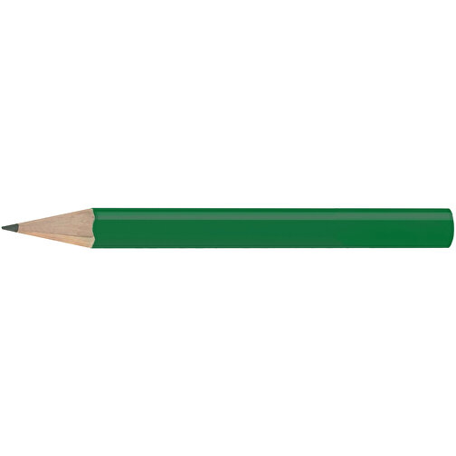 Bleistift, Lackiert, Rund, Kurz , grün, Holz, 8,50cm x 0,70cm x 0,70cm (Länge x Höhe x Breite), Bild 3