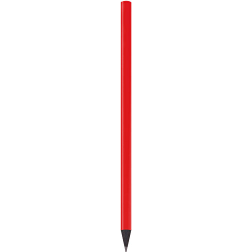 Schwarz Gefärbter Bleistift, Lackiert, Rund , hellrot, Holz, 17,50cm x 0,70cm x 0,70cm (Länge x Höhe x Breite), Bild 1