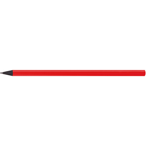 Schwarz Gefärbter Bleistift, Lackiert, Rund , hellrot, Holz, 17,50cm x 0,70cm x 0,70cm (Länge x Höhe x Breite), Bild 3