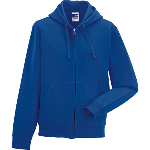 Authentic Zipped Hooded Sweat , Russell, königsblau, 80 % Baumwolle, 20 % Polyester, M, , Bild 1