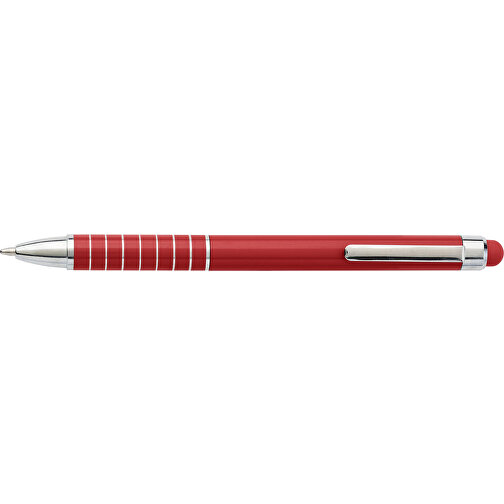 Kugelschreiber Aus Metall Oliver , rot, Aluminium, Kautschuk, 12,50cm (Höhe), Bild 3