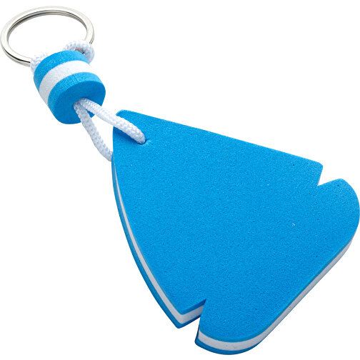 Schlüsselanhänger Aus EVA Cyrus , blau/weiß, Nylon, EVA, Stahl, 6,30cm x 1,30cm x 5,40cm (Länge x Höhe x Breite), Bild 1