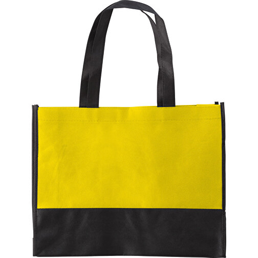 Einkaufstasche Aus Non-Woven Brenda , gelb, Non-woven, 29,00cm x 9,00cm x 37,50cm (Länge x Höhe x Breite), Bild 1