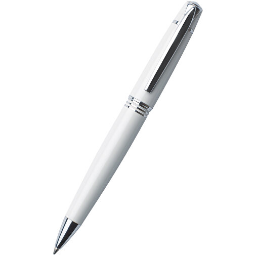 Kugelschreiber CLIC CLAC-VANCOUVER , ClicClac, weiß / reinweiß, Metall, 13,40cm x 1,20cm x 1,20cm (Länge x Höhe x Breite), Bild 1