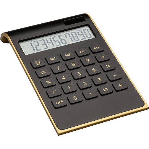 Calculatrice solaire REEVES-VALINDA BLACK GOLD, Image 1