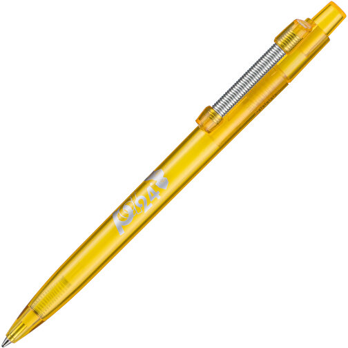 Kugelschreiber STRONG TRANSPARENT , Ritter-Pen, mango-gelb, ABS u. Metall, 14,60cm (Länge), Bild 2