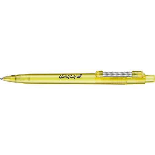 Kugelschreiber STRONG TRANSPARENT , Ritter-Pen, ananas-gelb, ABS u. Metall, 14,60cm (Länge), Bild 3