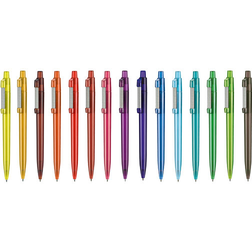 Kugelschreiber STRONG TRANSPARENT , Ritter-Pen, ananas-gelb, ABS u. Metall, 14,60cm (Länge), Bild 4