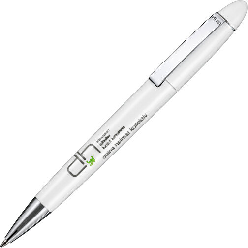 Kugelschreiber HAVANA , Ritter-Pen, weiß, ABS, Metall, 14,30cm (Länge), Bild 2