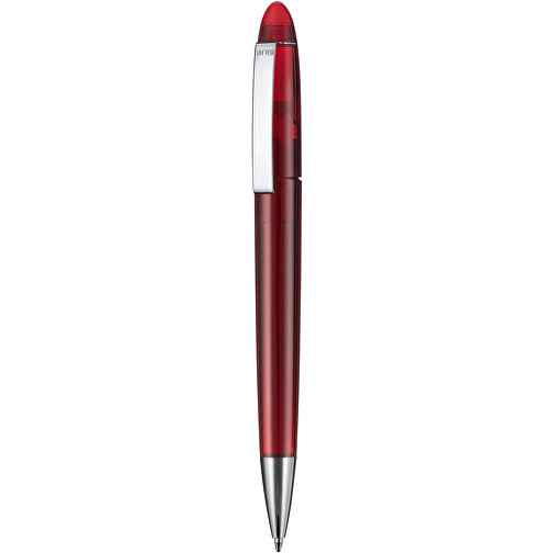 Kugelschreiber HAVANA TRANSPARENT , Ritter-Pen, rubin-rot, ABS, Metall, 14,30cm (Länge), Bild 1