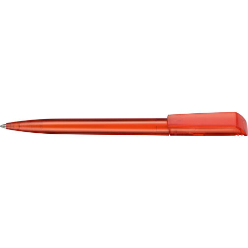 Kugelschreiber FLIP TRANSPARENT , Ritter-Pen, rot, ABS-Kunststoff, 14,00cm (Länge), Bild 3