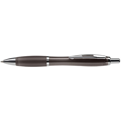 Kugelschreiber Hawaï Transparent , transparent schwarz, ABS & Metall, 14,00cm (Länge), Bild 3