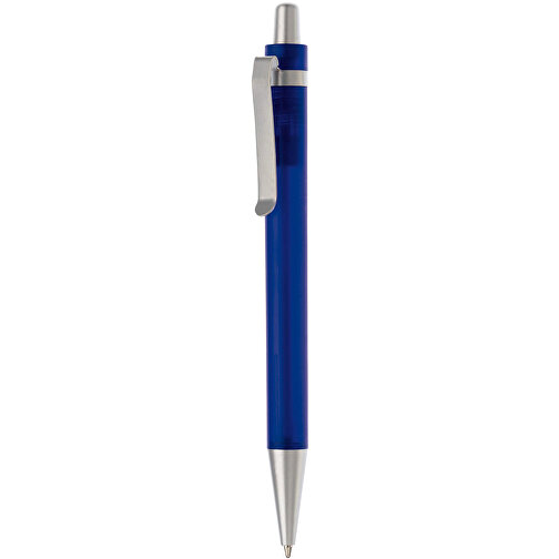 Kugelschreiber Antartica , gefrostet dunkelblau, ABS & Metall, 13,50cm (Länge), Bild 1