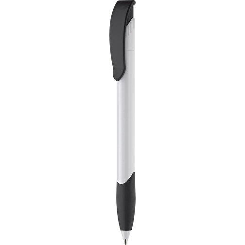 Kugelschreiber Apollo Hardcolour , weiß / schwarz, ABS, 14,70cm (Länge), Bild 1