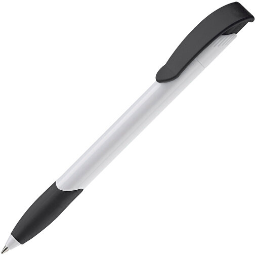 Kugelschreiber Apollo Hardcolour , weiß / schwarz, ABS, 14,70cm (Länge), Bild 2