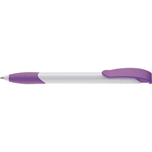Kugelschreiber Apollo Hardcolour , weiss / purple, ABS, 14,70cm (Länge), Bild 3