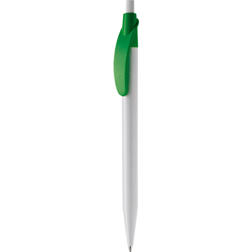 Kugelschreiber Cosmo Hardcolour , weiss / grün, ABS, 14,50cm (Länge), Bild 1