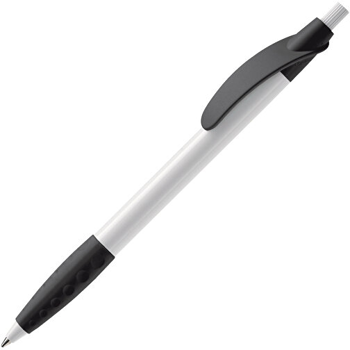 Kugelschreiber Cosmo Grip HC , weiß / schwarz, ABS, 14,50cm (Länge), Bild 2