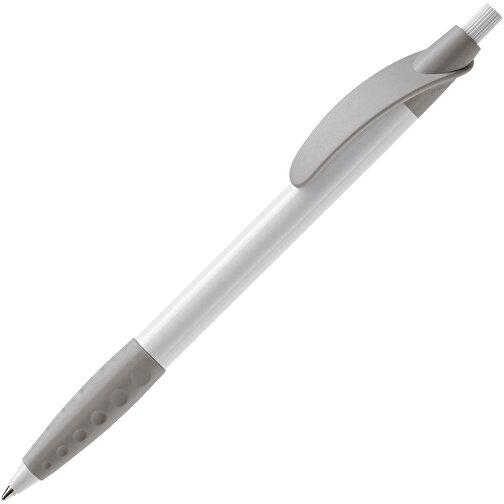 Kugelschreiber Cosmo Grip HC , weiß / silber, ABS, 14,50cm (Länge), Bild 2