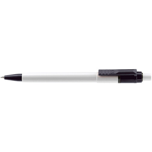 Kugelschreiber Baron Colour Hardcolour , weiss / schwarz, ABS, 13,30cm (Länge), Bild 3